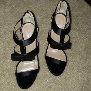 Bcbg satin black heels